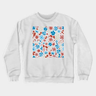 Flower Pattern Crewneck Sweatshirt